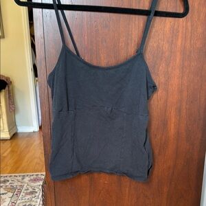 Anthropologie Black Fitted Crop Camisole